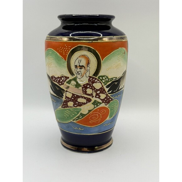 Vintage Japanese Hotta Yu Shoten & Co. Porcelain Satsuma Style Vase - Picture 1 of 7